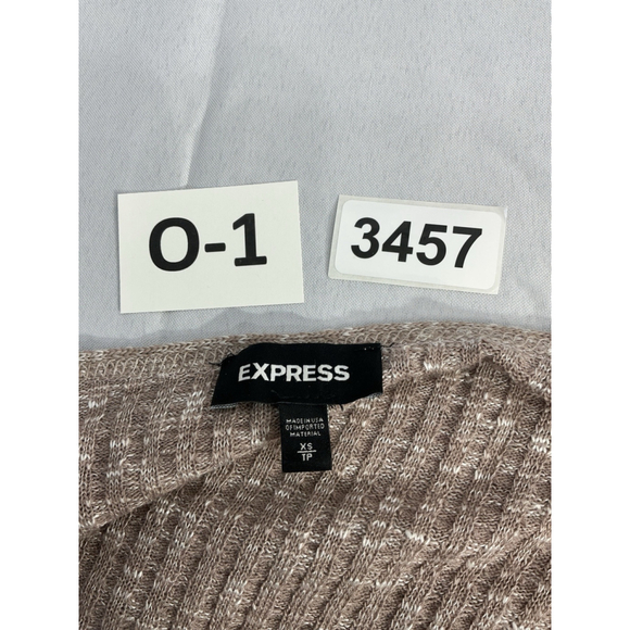 Womans Express Size XS Mauve Wrap Front Long Sleeve Pullover Sweater - Picture 3 of 8